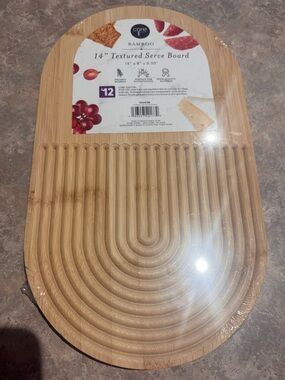 🆕Bamboo Bread Proofing Board with Grooved Surface Textured Serve Board🆕